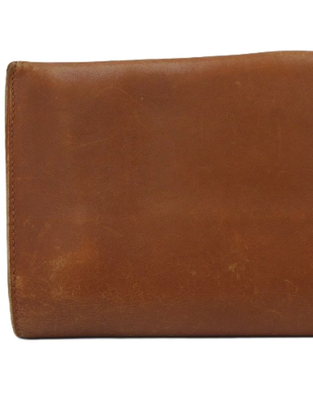 Ferragamo Honey Brown Long Smooth Leather Wallet | Gancini Clasp | GUC
